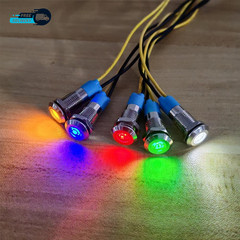 5Pcs 8Mm LED Metal Indicator Light 110V-220VAC Waterproof Signal Lamp (Blue)