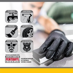 Large Pack of 100 Black Nitrile Gloves Powder Free Latex Free Textured Grip