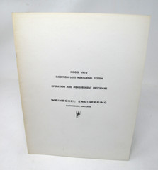 WEINSCHEL ENGINEERING Model VM-3 Insertion Loss Measuring Operation Manual