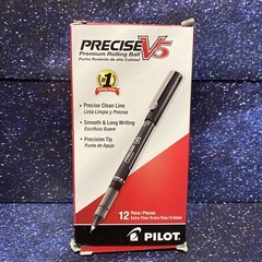 Pilot Precise V5 Stick Rollerball (12 Ct) Pen – Extra Fine Point- Black –