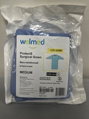 Welmed Protect5 Surgical Gown Medium Sterile AAMI Level 3 1231-050M Set of 4