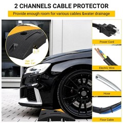 2Pack Rubber Speed Bumps Heavy Duty Rubber Speed Bumps 72” Cable Protector Ramp