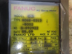 FANUC AC SERVO MOTOR MODEL OS A06B-0313-B002 8-892922 88.09 EACH 1