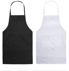 Kitchen Chef Bib Apron Cooking 2 Pockets Waterproof Butcher Catering Restaurant