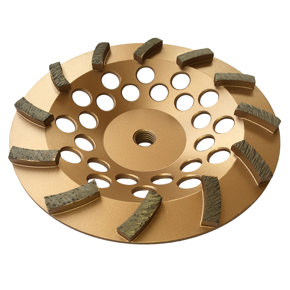 7″ Concrete Grinding Cup Wheels 12 Diamond Abrasive Seg 5/8″-11 Arbor