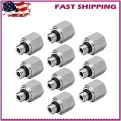 10 Hydraulic Adapter Fittings: #4 SAE/ORB Male x 1/4″ NPTF Female, 6405-04-04
