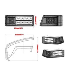 232450A2, 365841A1 LED Headlight Set for Case IH Farmall Series 85U,95C,95U,105U