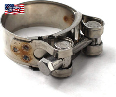 23-25Mm T-Bolt Clamp 304 Stainless Steel Pipe Clamp Heavy Duty Hose Clamp (Pack