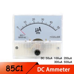 DC Ammeter 50uA 100uA 200uA 300uA 500uA 85C1 Ammeter Analog Amp Panel Meter