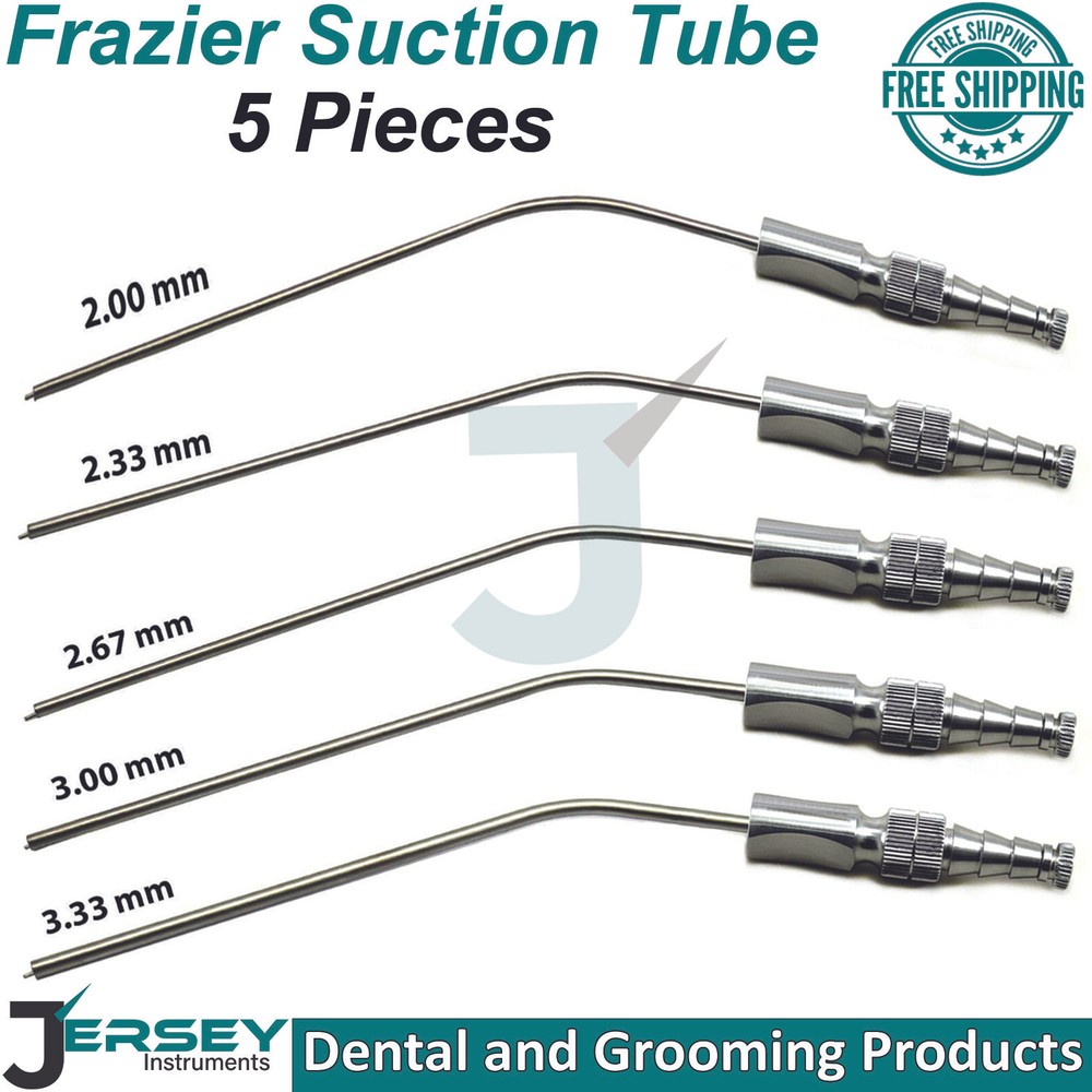Frazier Suction Tubes Pieces Neuro Medical Surgical Ear ENT Instruments Beaden
