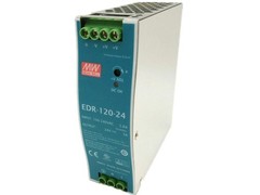 High Efficiency EDR-120-24 DIN Rail Power Supply, 120W & Air Convection Cooling