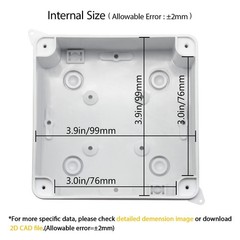 Water Resistant Dustproof ABS Plastic Junction Box Electrical Enclosure White