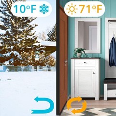 Suptikes 2 Pack Door Draft Stopper，Door Sweep for Exterior & Interior Gray
