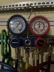 NEW Snap-on 3-Valve Manifold Gauge Set Mechanical Pressure PSI Multicolor Hoses