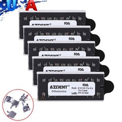 AZDENT Dental Orthodontic MIM Monoblock Bracket Braces Mini Roth 018 Hooks 3-4-5