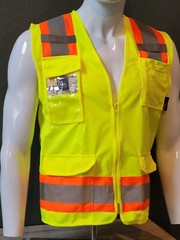 FX HIGH VISIBILITY Surveyor Two Tone Safety Vest Solid Fabric.
