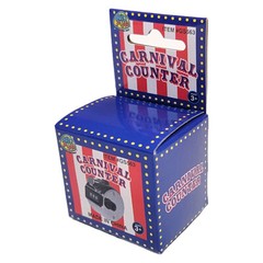 Metal Carnival Counter (4 Digit) Silver Colro Manual Hand Held Thumb Operated