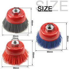 3 Inch Abrasive Cup Nylon Wire Wheel Brushes M14 For Angle Grinder #80/120/240