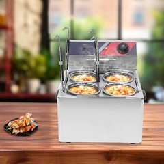 Commercial Pasta Cookers Electric Noodle Cooking Machine w/ 4* Strainer Baskets