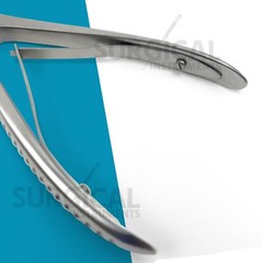 Set of 2 Pcs Ruskin Bone Rongeur 7.50″ Straight & Curved 5mm Bite Double Action