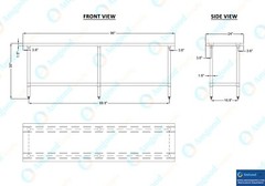 24 in. x 96 in. Stainless Steel Table