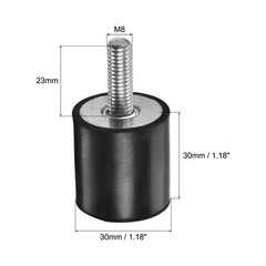 2pcs M8 Rubber Mounts Male Thread Shock Absorber for Motor Generator Compressor