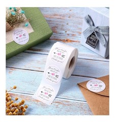 20 Count 1.5in Round “Your Order Made My Day” Self-Adhesive Stickers