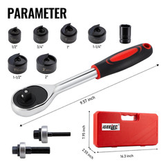 Ratchet Knockout Hole Punch Driver Kits 1/2 to 2 Inch Slug-Buster Knockout Elect