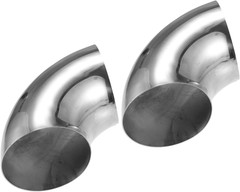 2 Pcs OD 5 Inch 90 Degree Mandrel Bend Elbow SS304 Stainless Steel Bend Tube Exh