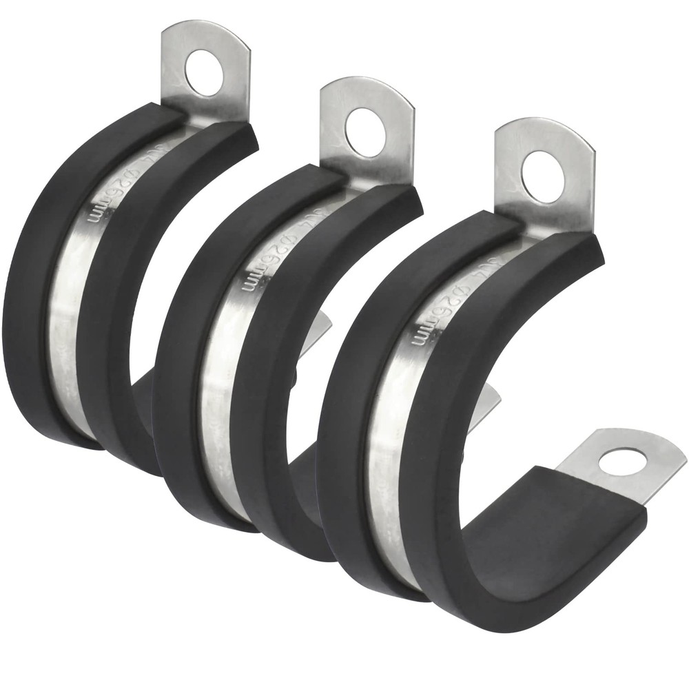 12 Pack Stainless Steel Cable Clamps 1 Inch Rubber Cushioned Insulated Clamp …