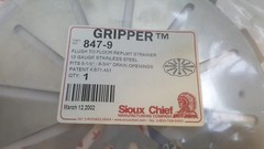 SIOUX CHIEF GRIPPER™ FLOOR DRAIN STRAINER, 9 IN., STAINLESS STEEL