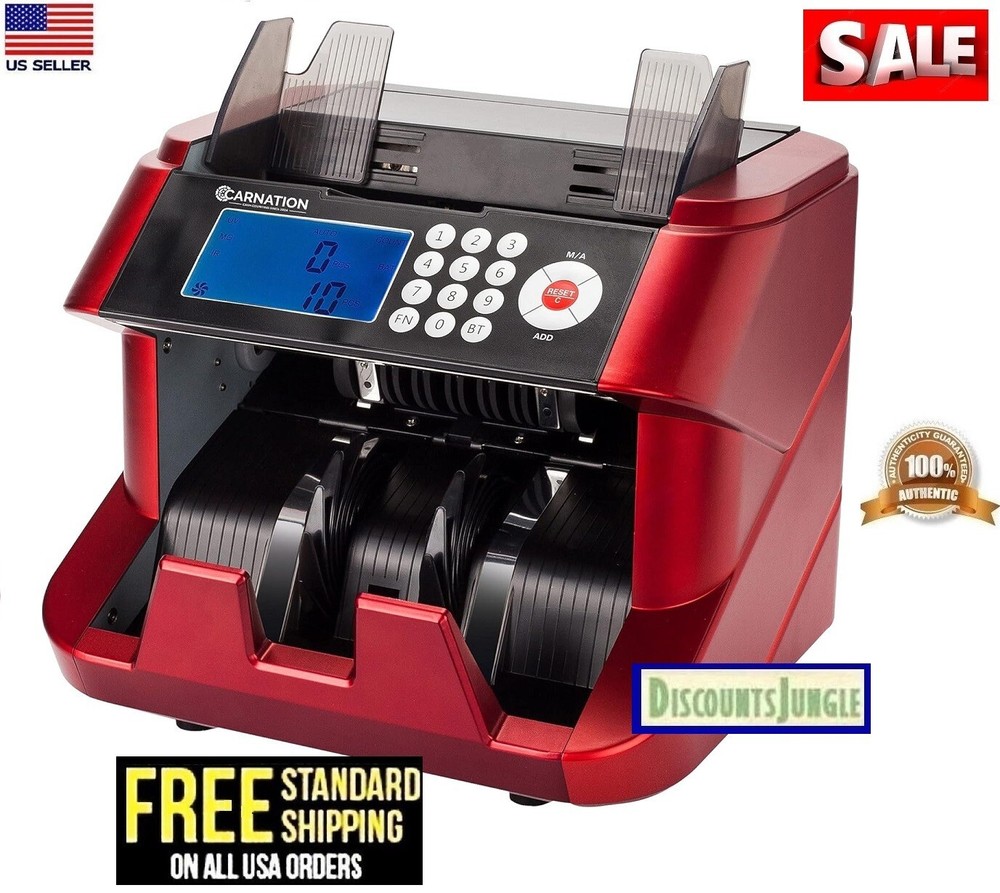 CARNATION Bill Cash Money Bank Counter CR2300 Counterfeit UV & MG Detection