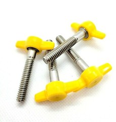 1/4″-20 Thumb Screw T Bolts Yellow Butterfly Plastic Clamping 1 1/4″ Knob Cap