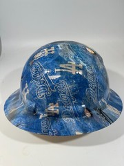 New Full Brim Hard Hat Custom Hydro Dipped LA DODGERS