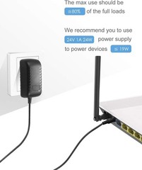 24V 1A Power Supply Adapter 5-Pack for LED Lights