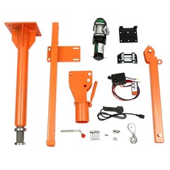 1100LBS Truck-Mounted Crane Hoist with 12V Electric Winch Pickup Truck Jib Crane