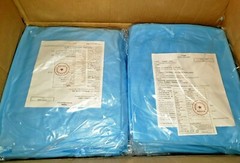 100 Count Case Non Medical Isolation Gowns (10 sealed packs of 10) Blue Large