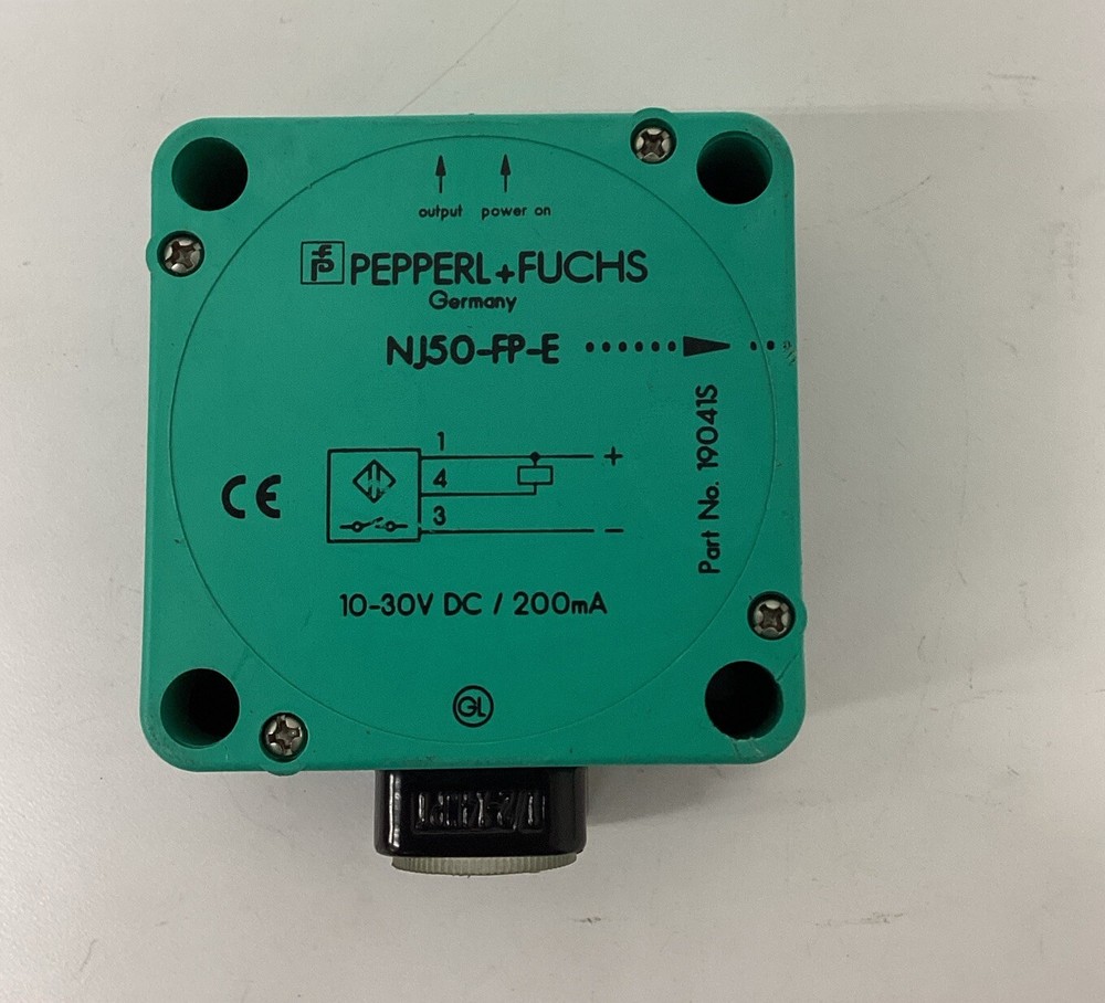 Pepperl & Fuchs 19041S / NJ50-FP-E Proximity Sensor 10-30VDC (RE172)