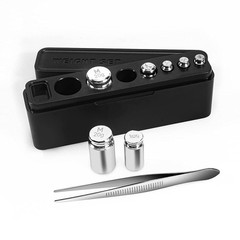 GRAM PRES Calibration Weight Set,1g 2g 5g 10g 20g with Tweezers for Small