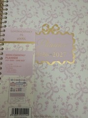 LoveShackFancy × Target – Yoobi Monthly and Weekly Planner 7″x 9″ – Coquette Bow