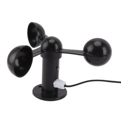 Anemometer 8M Cable 4cm Mounting Hole – 3-Cup Wind Speed Detector for Outdoor…