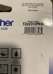 Brother Genuine P-Touch TZe-231 2 Pack Tape (TZE2312PK) Black On White New