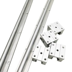 2Pcs SBR12 1500mm Aluminum Cylindrical Guide Linear Slide Rail+4Pcs UU
