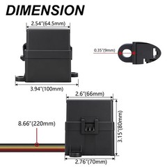 12V 3 Way Pre-Wired Fuse Relay Box, 3 Relays and 3 ATC/ATO Blade Fuses, 4-Pin…