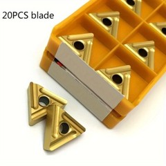 Carbide Lathe Blades Yellow TNMG331R 20pcs for CNC Cutting Tools Machining