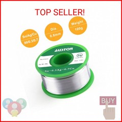 AUSTOR 0.8mm Lead Free Solder Wire with Rosin Core, 100g