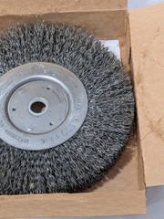 Weiler Wheel Brush: 6″ Wheel Dia, 3/4″ Face Width, 6000 RPM 98535