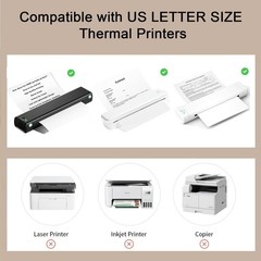 100 Sheets A4 Thermal Paper, 8.27×11.69′ Thermal Paper(210 x 297 mm) for Port…