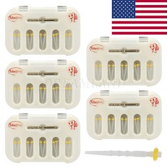 50PCS Dental Fiber Post Resin Post Screw Thread Quartz & 5-Drills USA SFP-Z