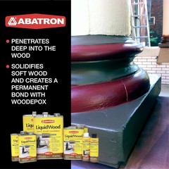 Abatron LiquidWood Epoxy Resin 2 Part Wood Hardener and Consolidant, 12 Ounce